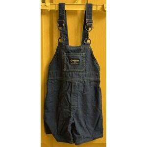 Vintage OSHKOSH B'gosh Overalls Blue Denim 4 T‎ Unisex Soft Elastic Waist RARE